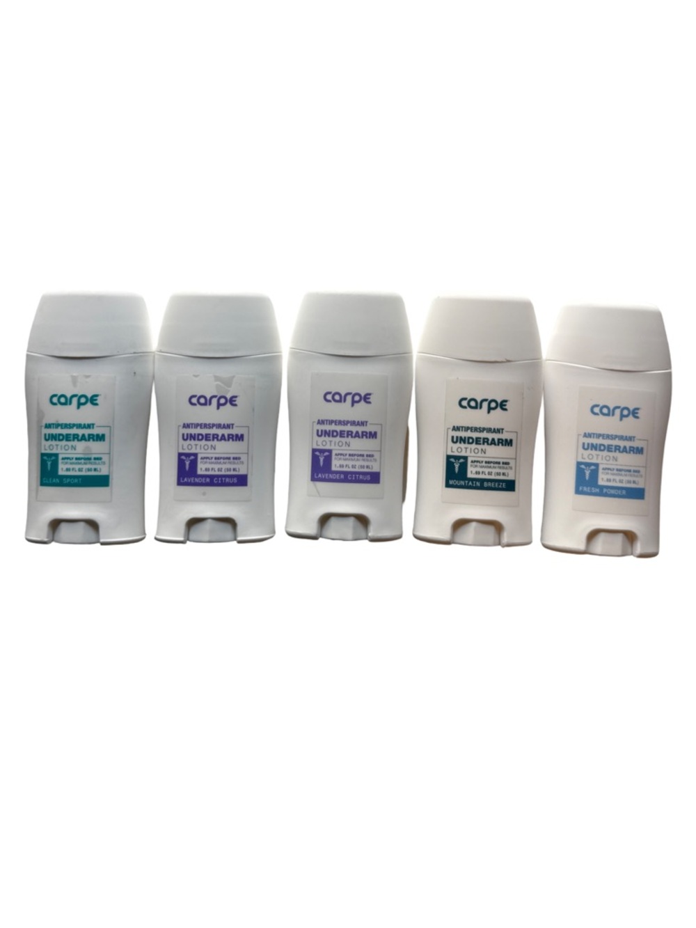 Carpe Antiperspirant Underarm Lotion Set of 5.